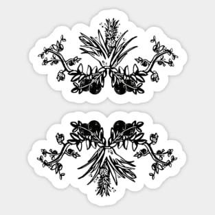 Eclectic Nature Pattern- Pineapple & Oranges Sticker